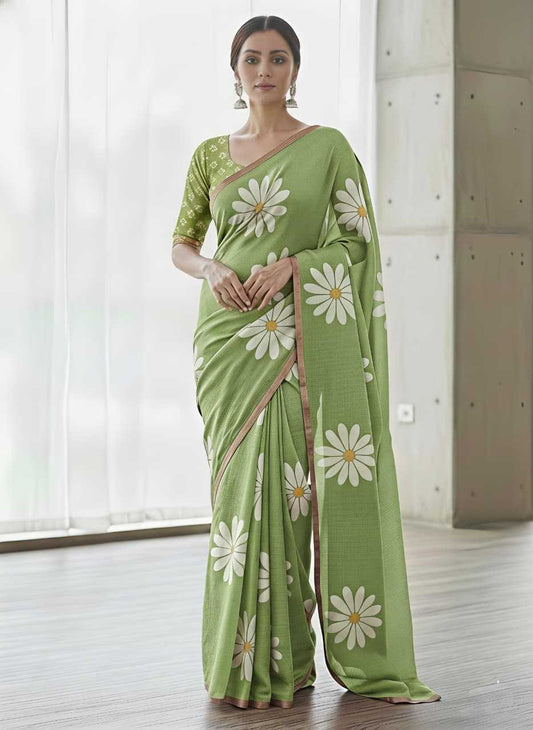 Linen Designer Saree