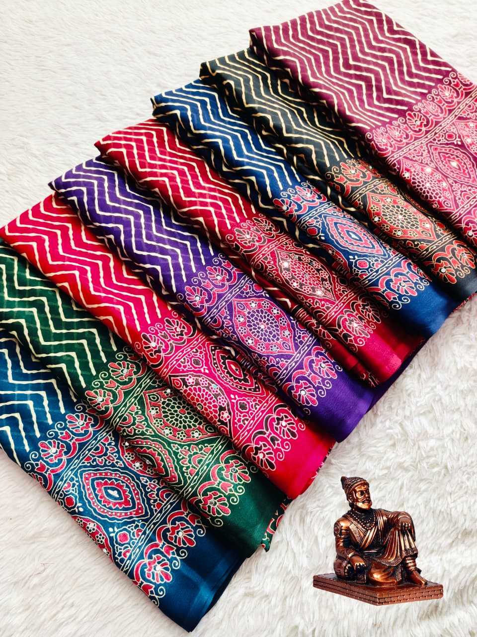 Satin Leheriya Saree