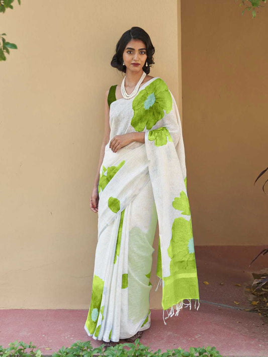 Linen Designer Saree