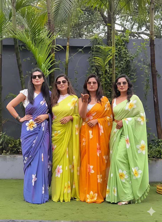 Linen Party Wear Saree