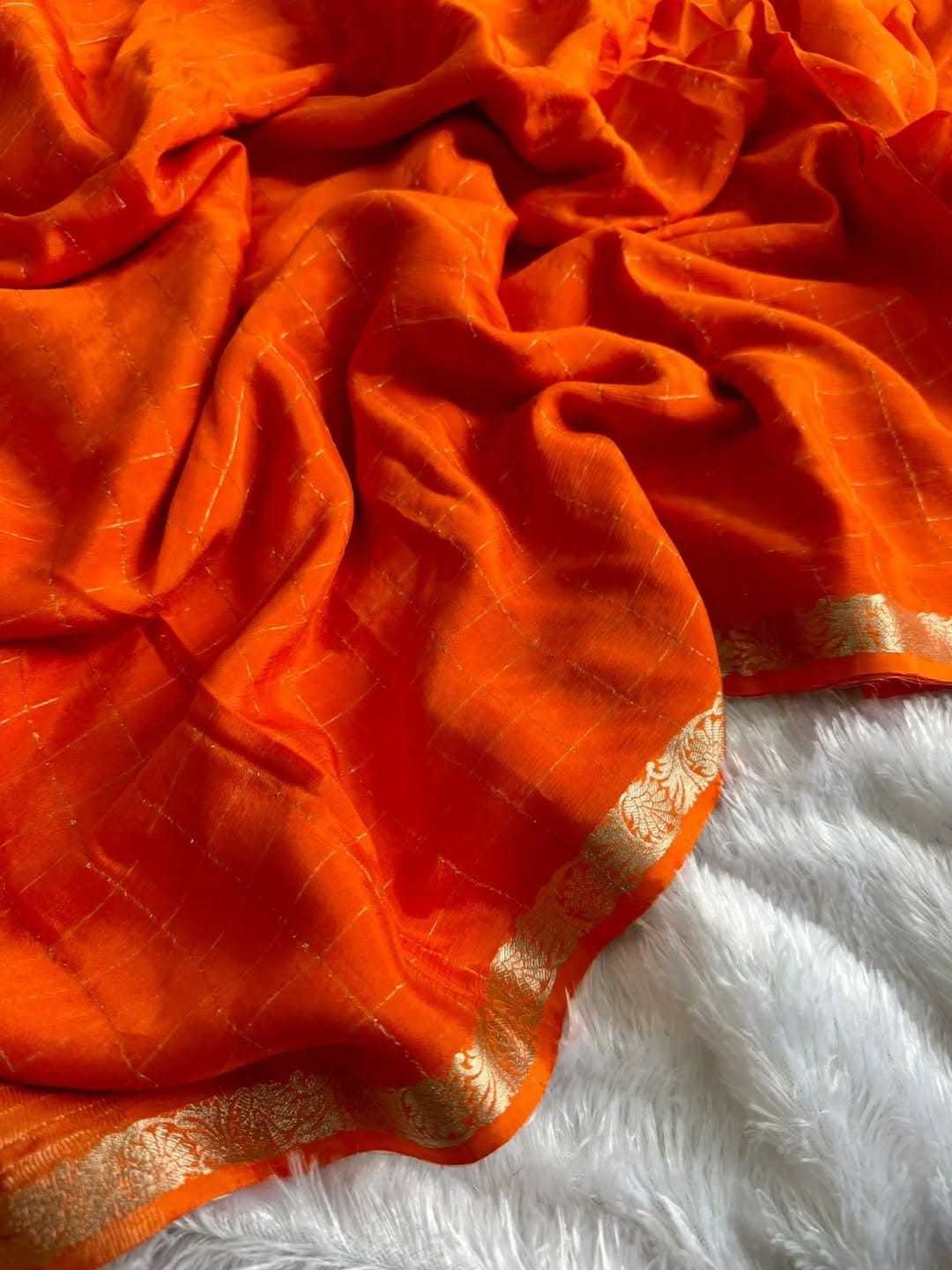 Ahilyani Chinon Designer Saree