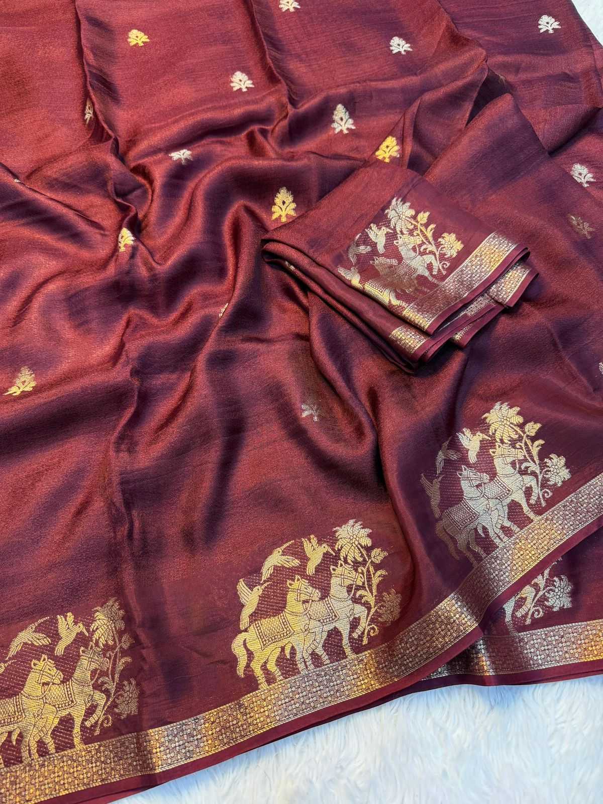 Alamelu Viscose Zari Border Saree