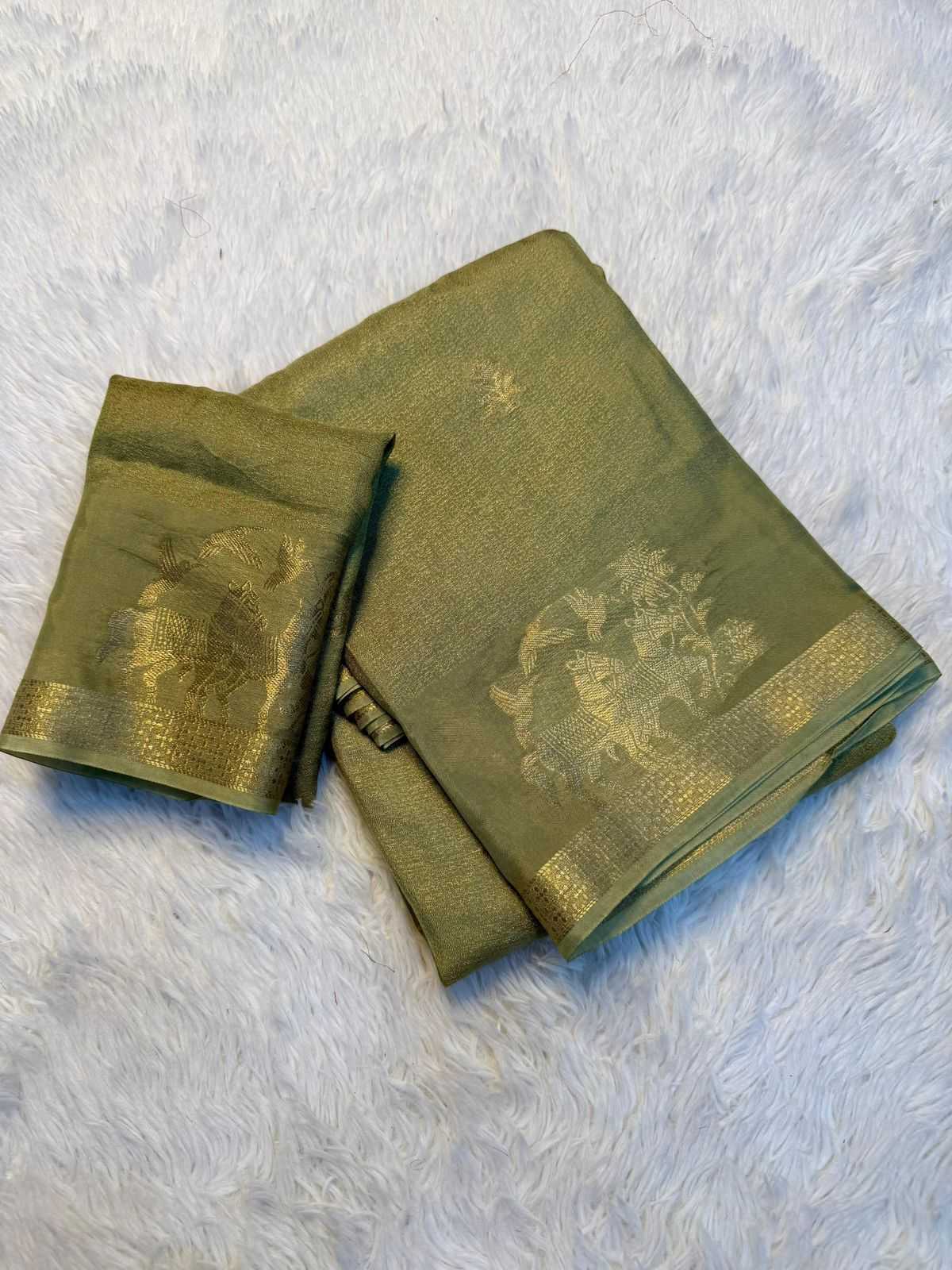 Alamelu Viscose Zari Border Saree
