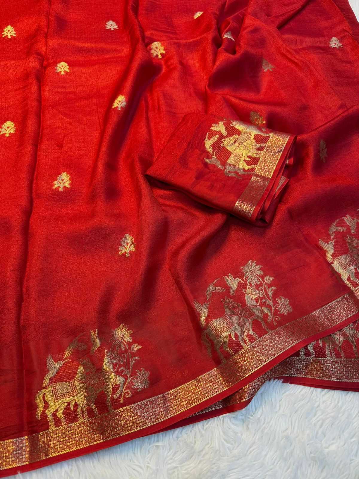 Alamelu Viscose Zari Border Saree
