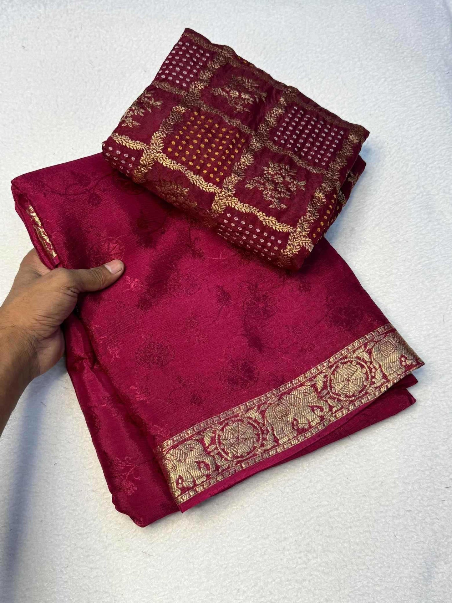 Viscose Zari Border Saree