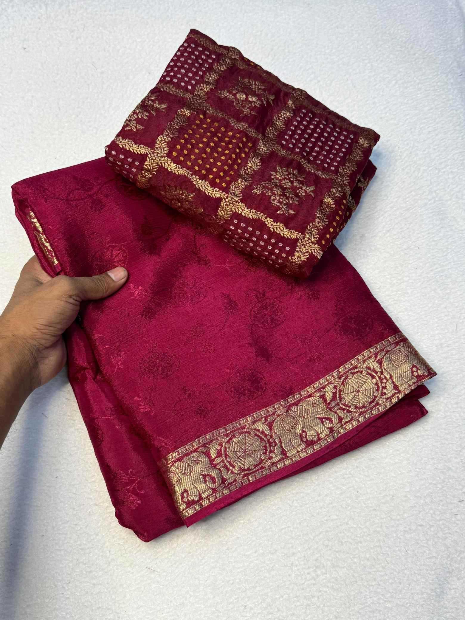 Viscose Zari Border Saree