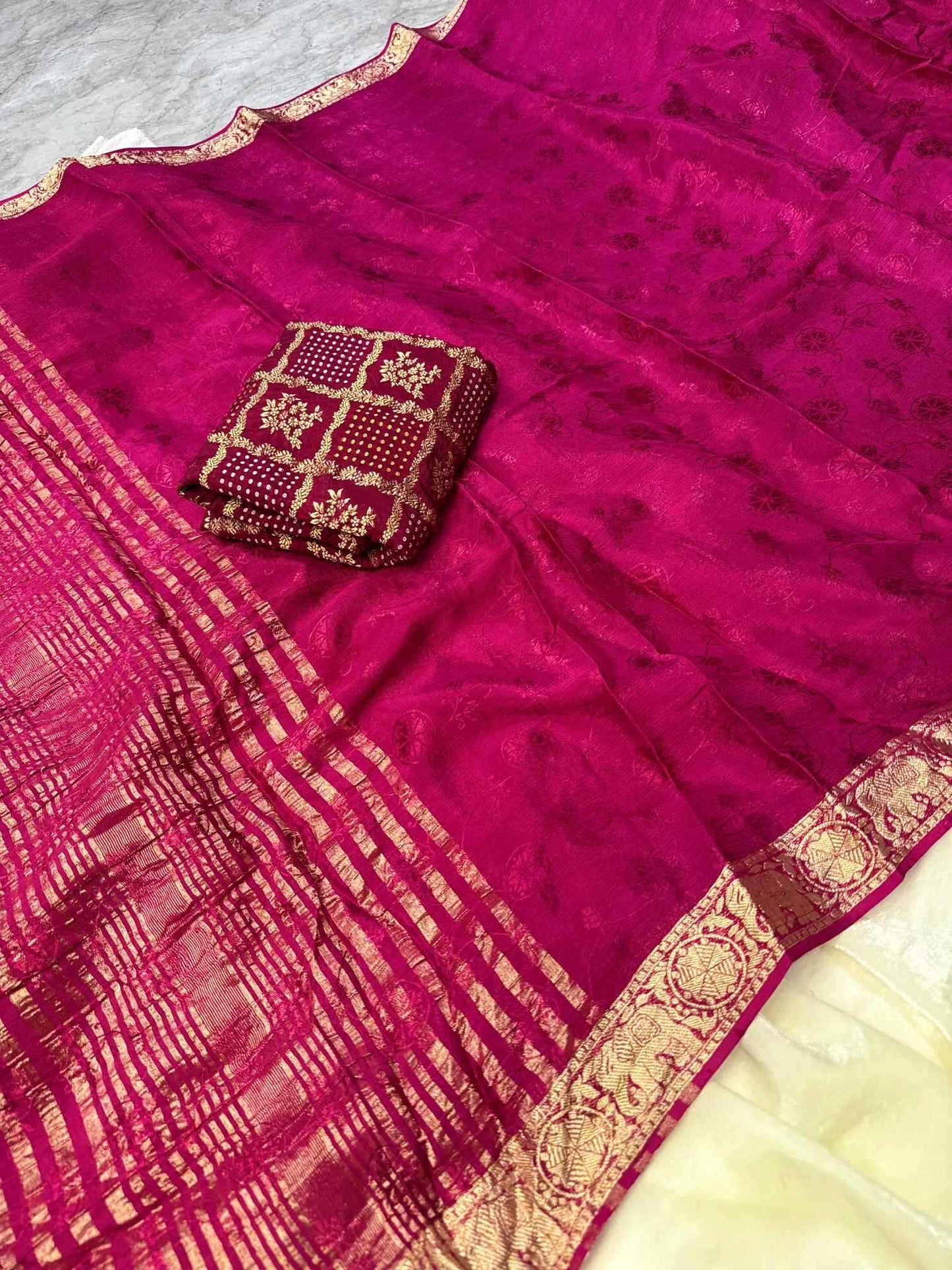 Viscose Zari Border Saree