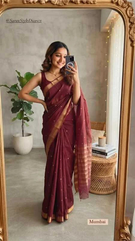Crepe Silk Butta Saree