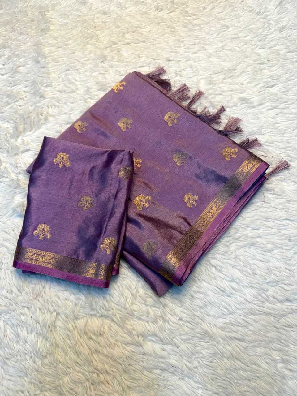 Chocolate Viscose Designer Saree
