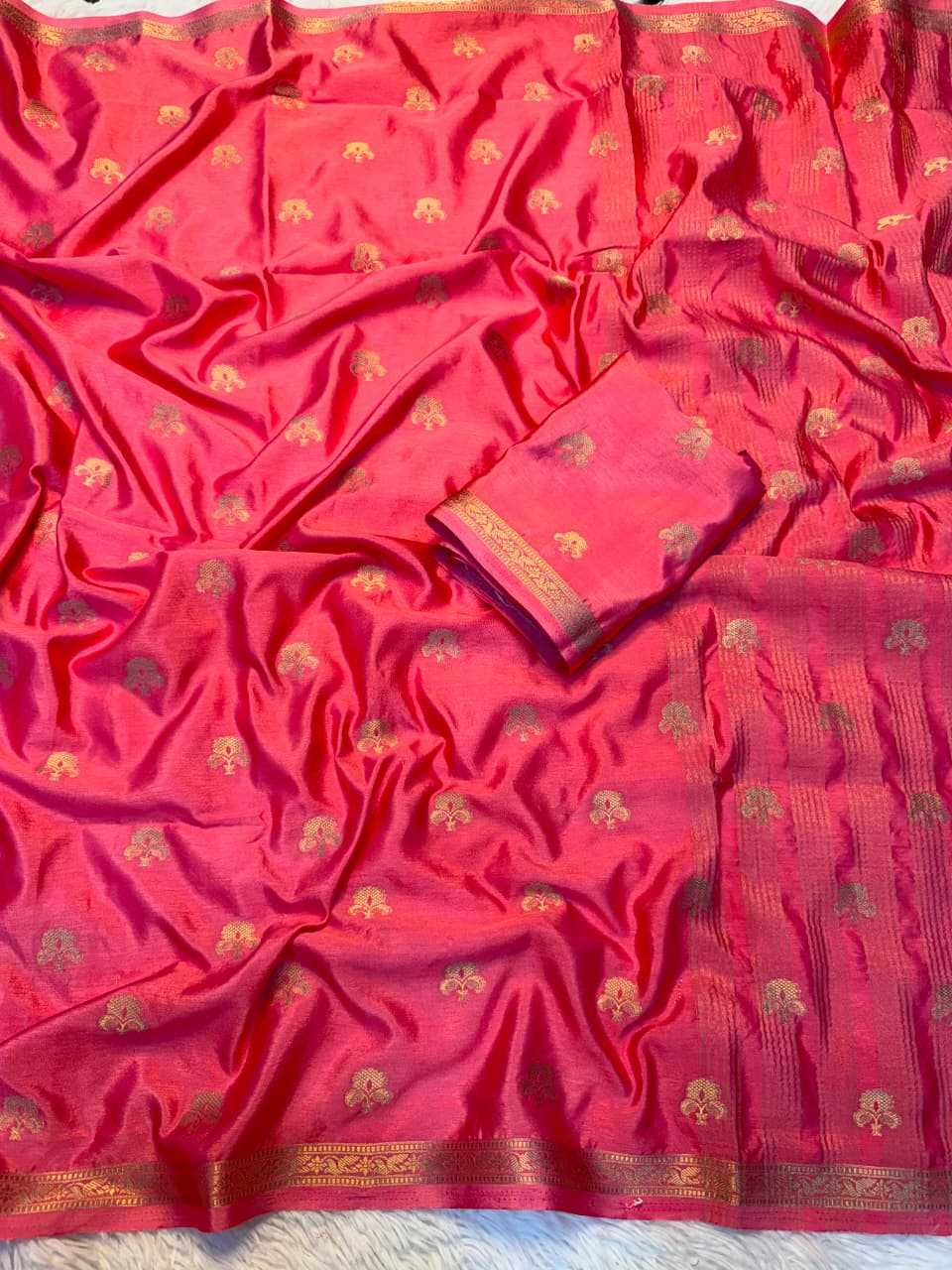 Chocolate Viscose Designer Saree