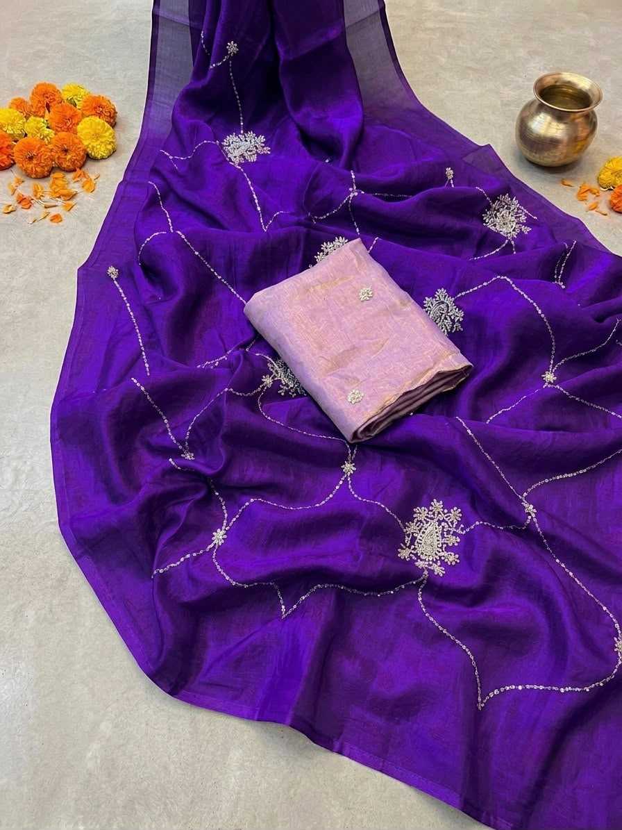Conc Space Silk Party Wear Saree
