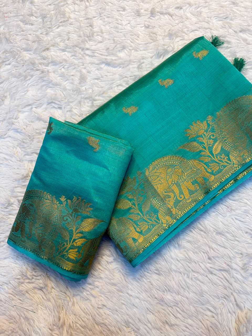 Elephant Tusser Tussar Silk Saree