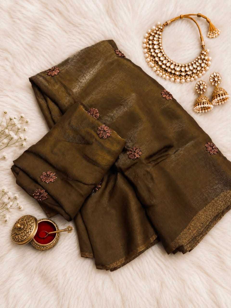 Viscose Embroidered Saree JT-146630