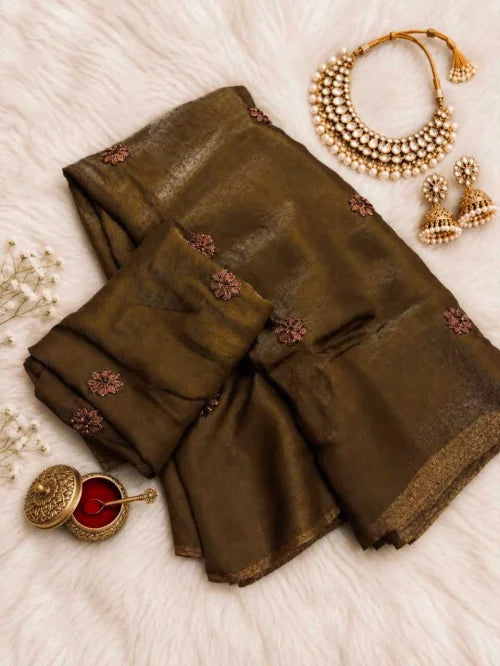 Viscose Embroidered Saree JT-146630