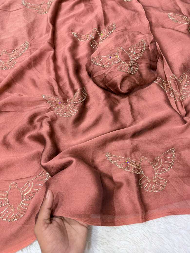 Soft Silk Designer Saree in Pink