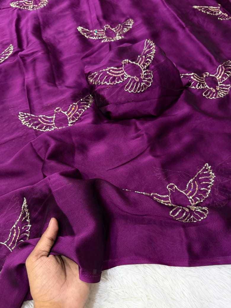 Soft Silk Designer Saree in Pink
