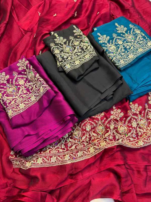 Lain Rangoli Silk Designer Saree in Deep Blue