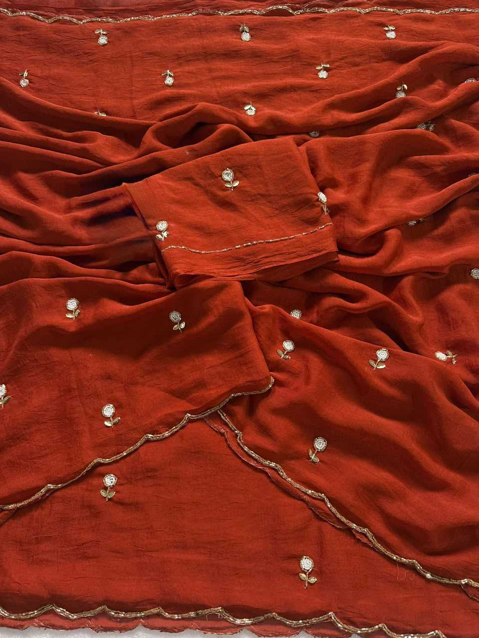 Rangoli Silk Designer Saree in Red