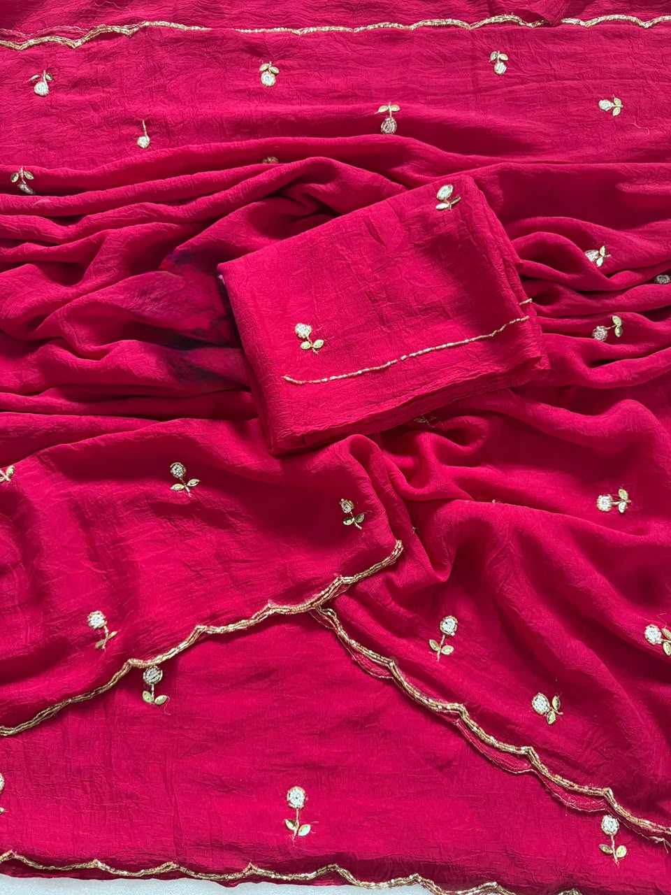 Rangoli Silk Designer Saree in Red