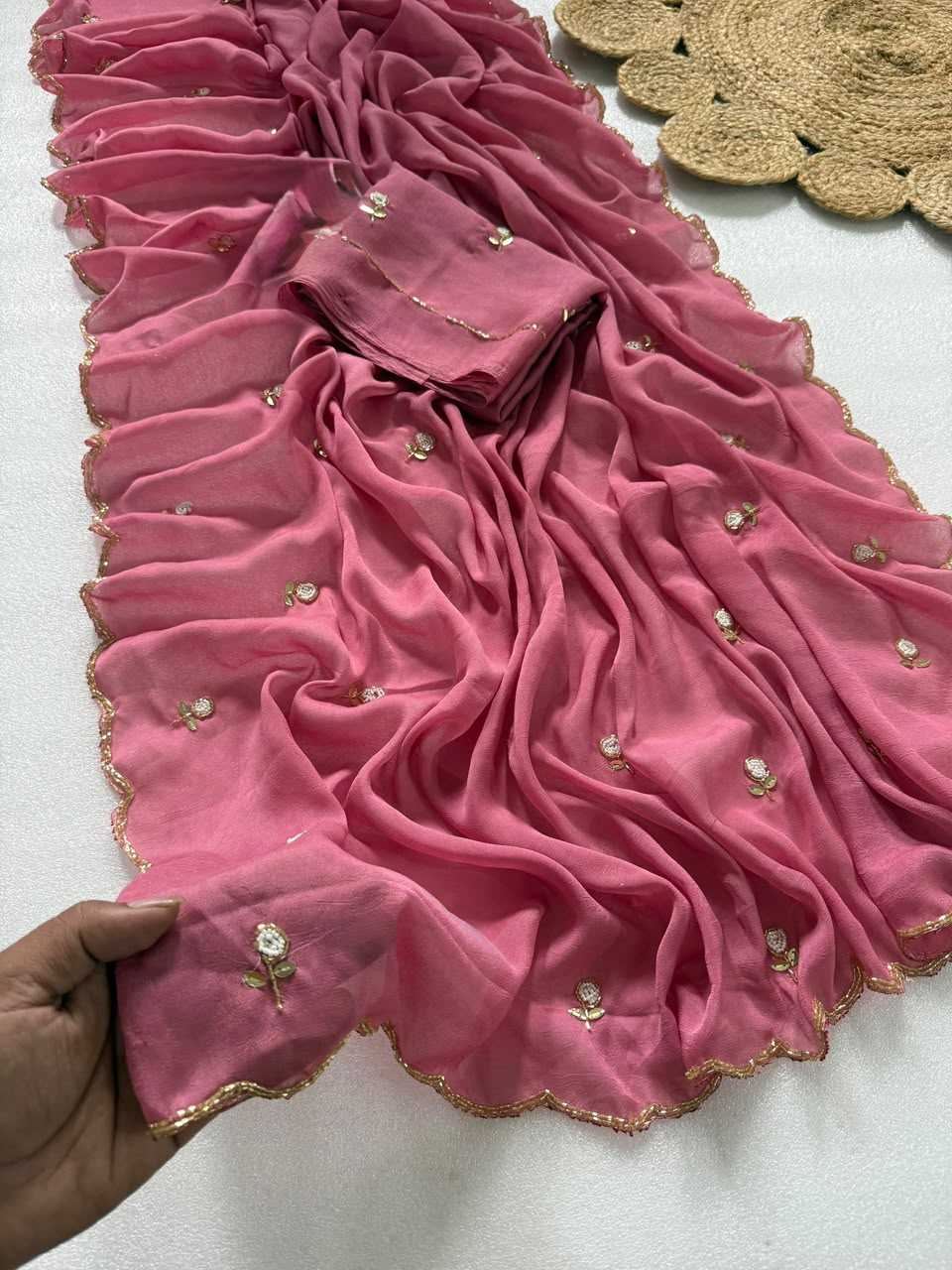 Rangoli Silk Designer Saree in Red