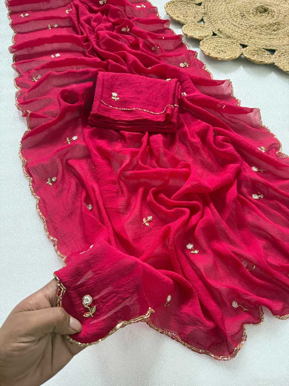 Rangoli Silk Designer Saree in Red