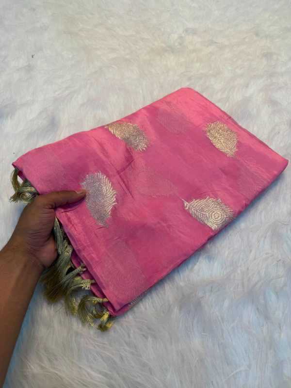 Pure Silk Party Wear Saree in Pink
