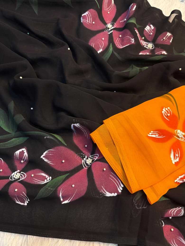 Rus Georgette Designer Saree