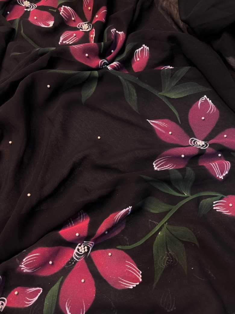 Rus Georgette Designer Saree