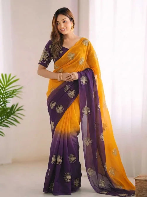 Sitara Space Silk Cutwork Saree