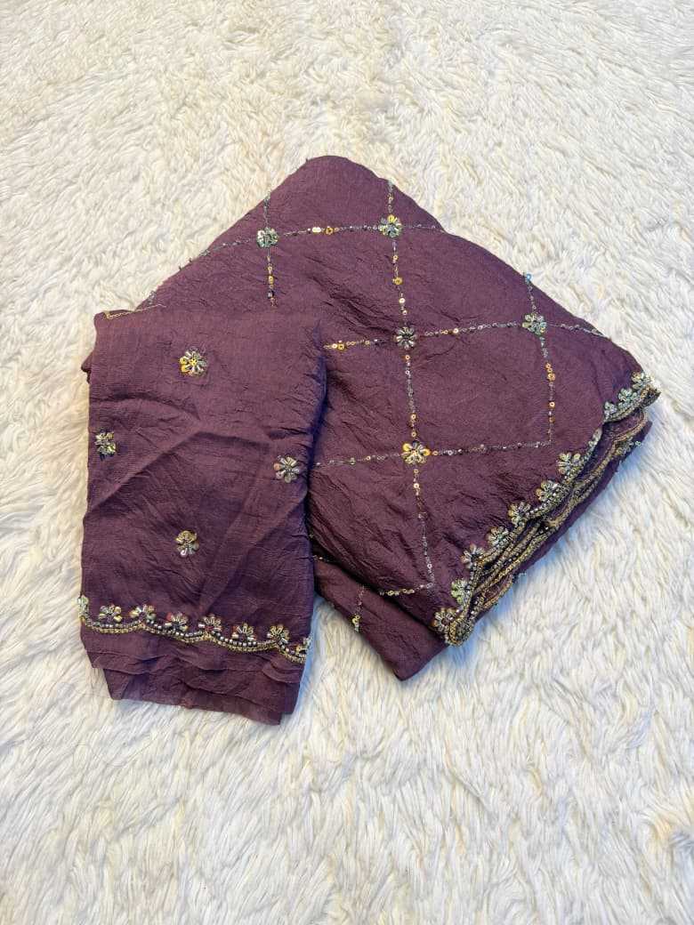 Starlight Crush Silk Traditional Saree in Red