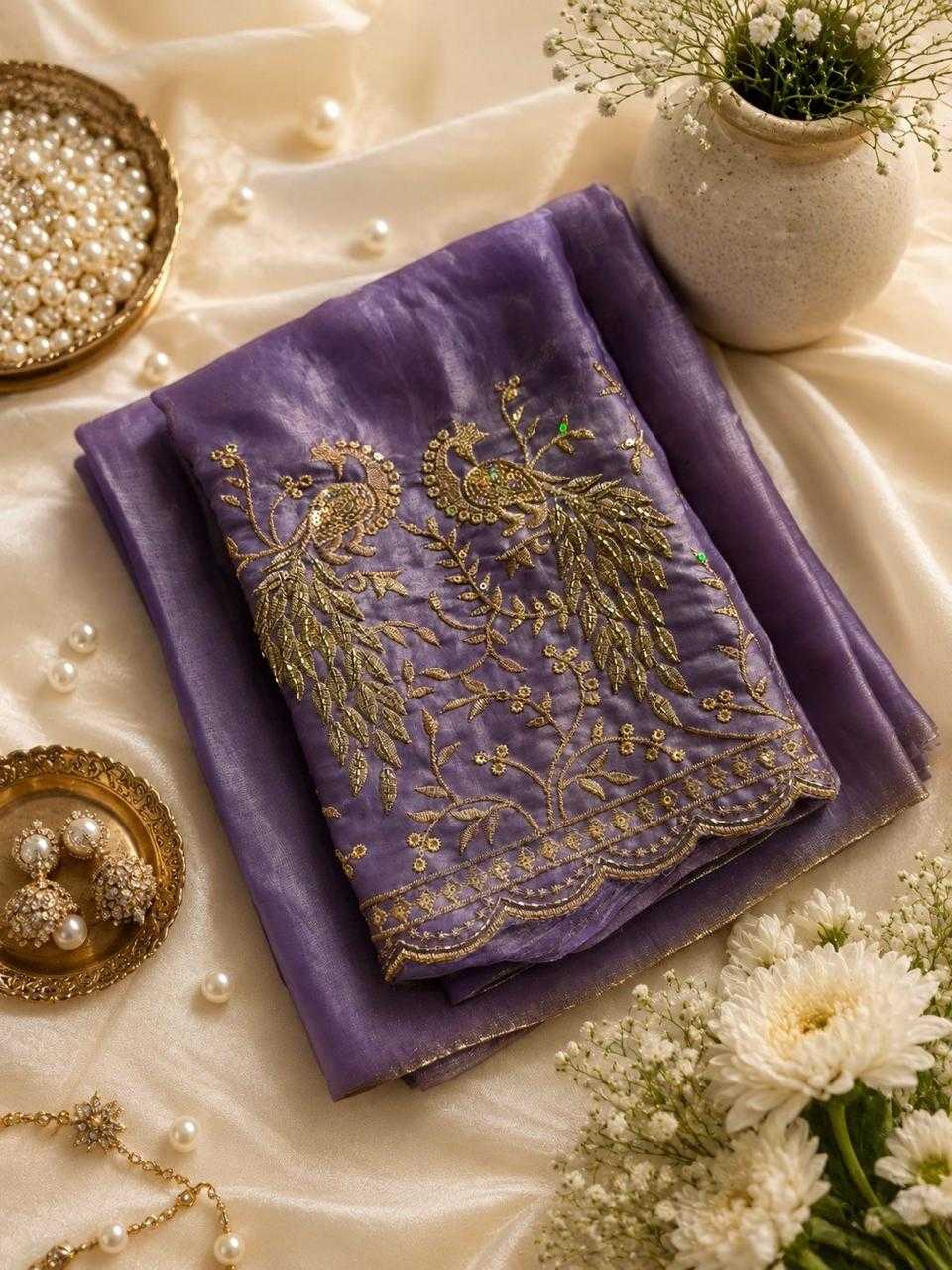Two Space Silk Designer Saree
