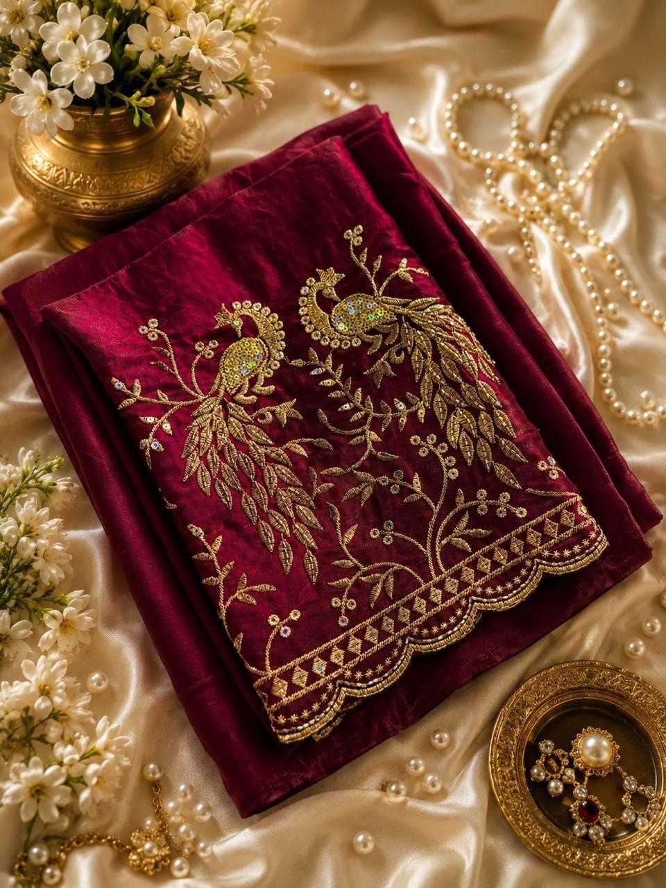 Two Space Silk Designer Saree
