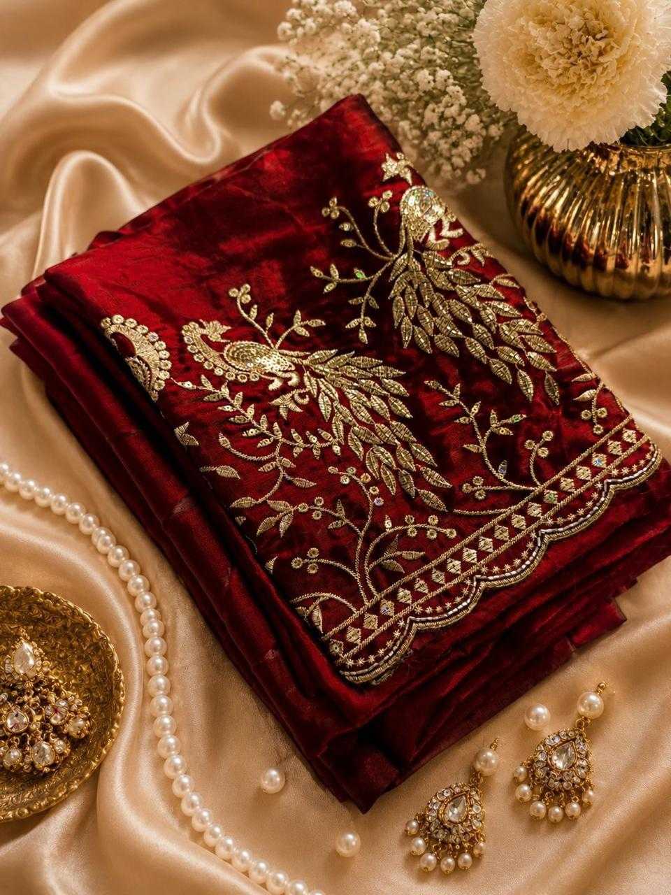 Two Space Silk Designer Saree