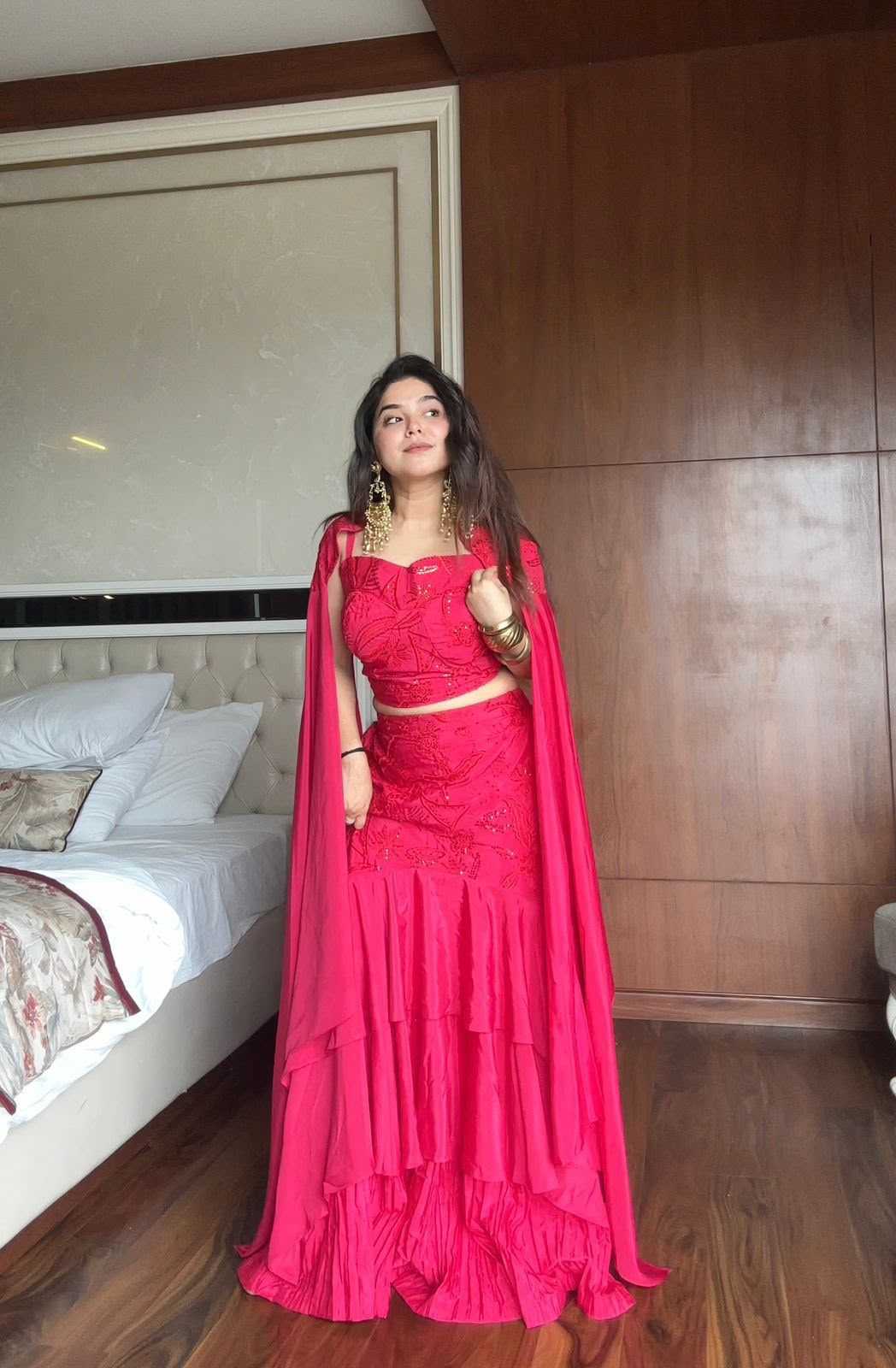 Crepe Designer Lehenga