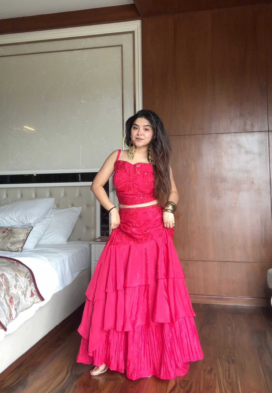 Crepe Designer Lehenga