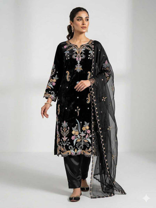 Heavy Roman Silk Embroidery Suit 2124