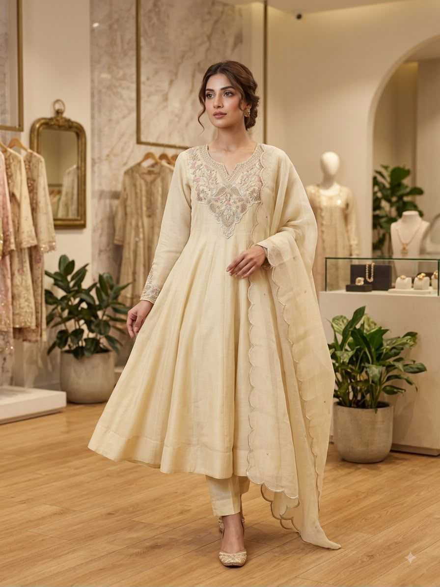 Dull Moss Embroidery Suit 2135