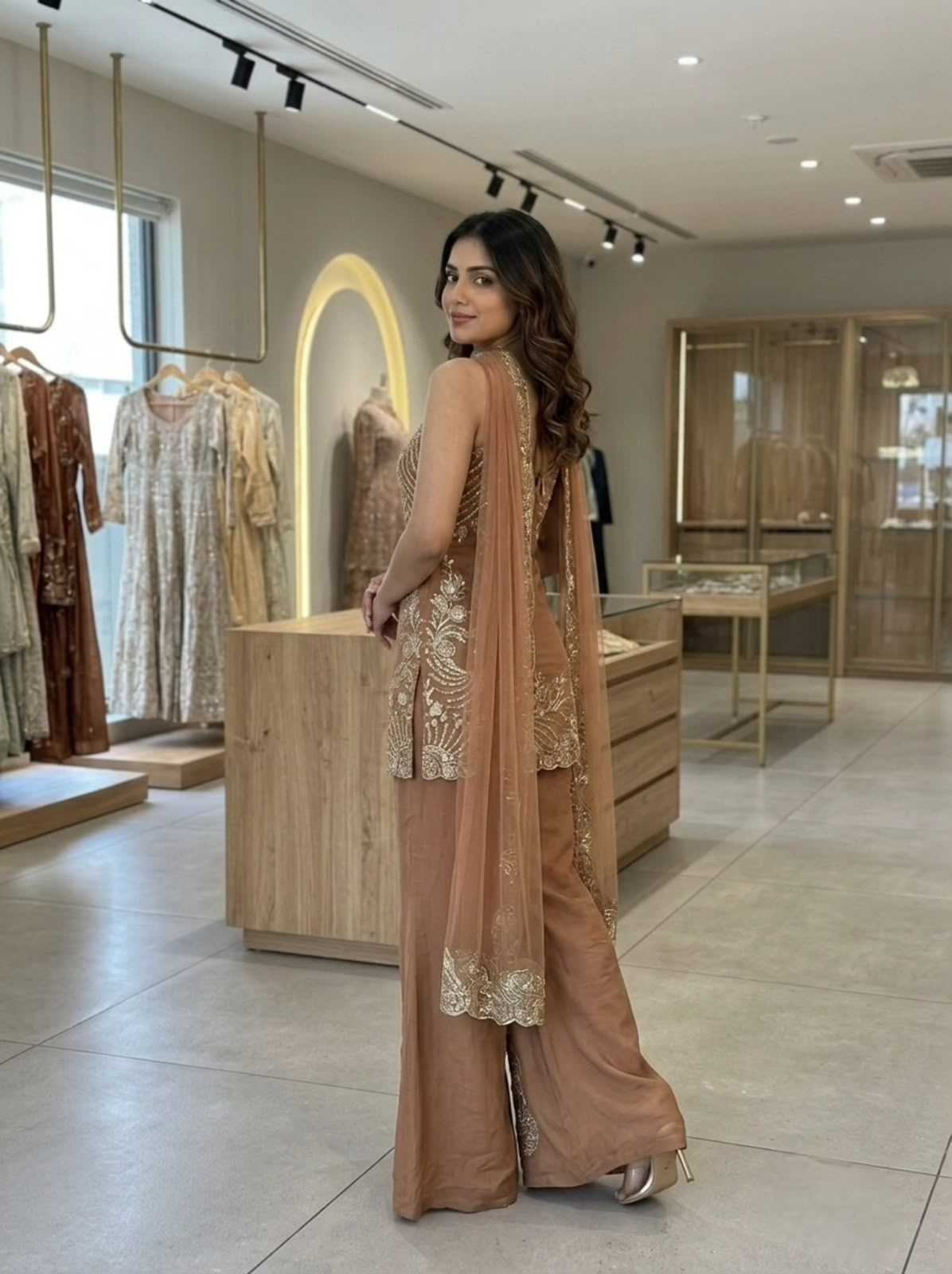 Dull Moss Embroidery Suit