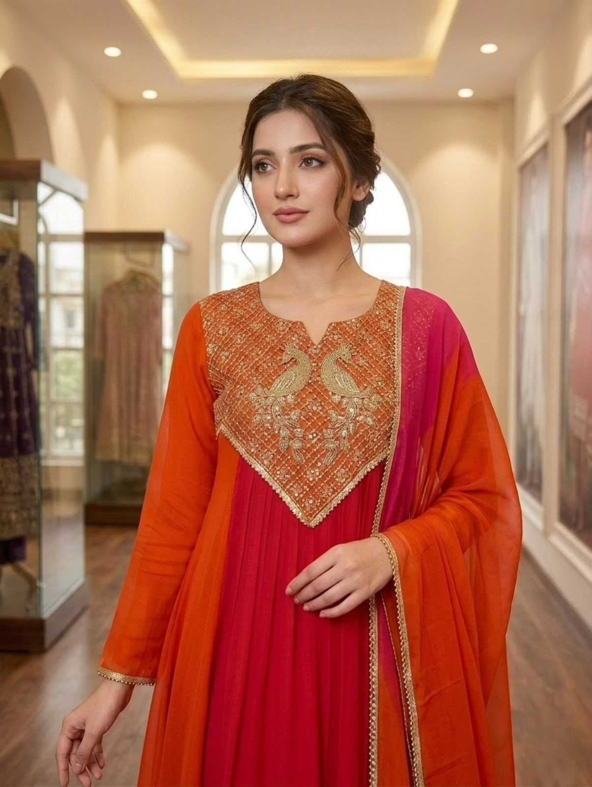 Chanderi Soft Sharara Salwar Suit