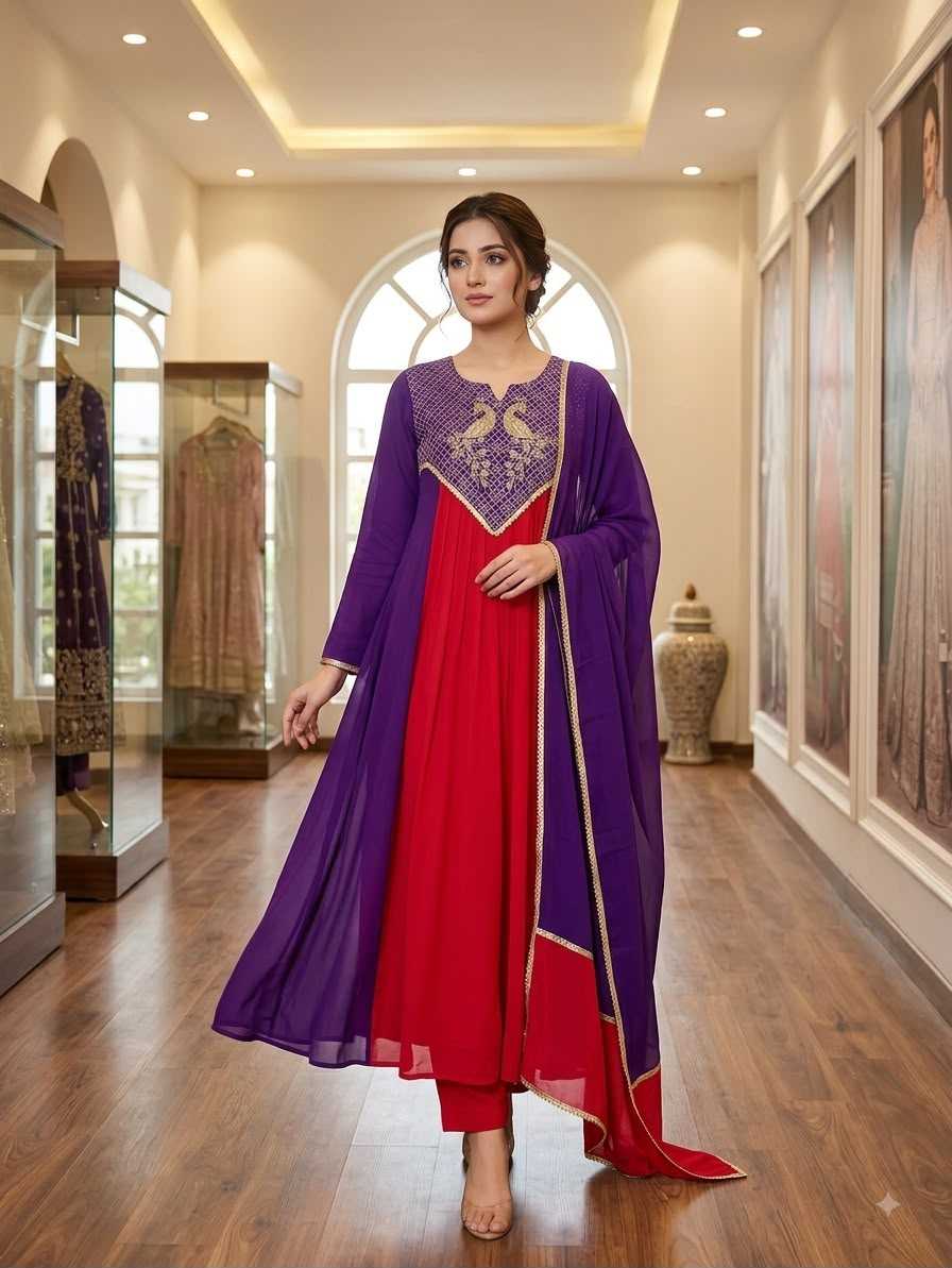 Chanderi Soft Sharara Salwar Suit
