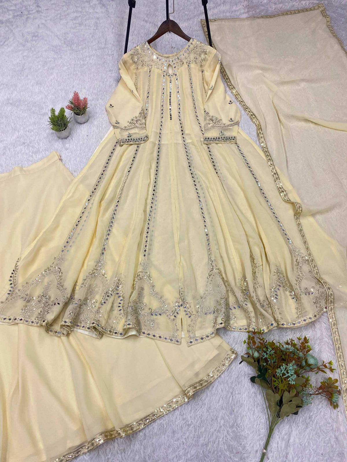 Georgette Embroidery Gown 2138