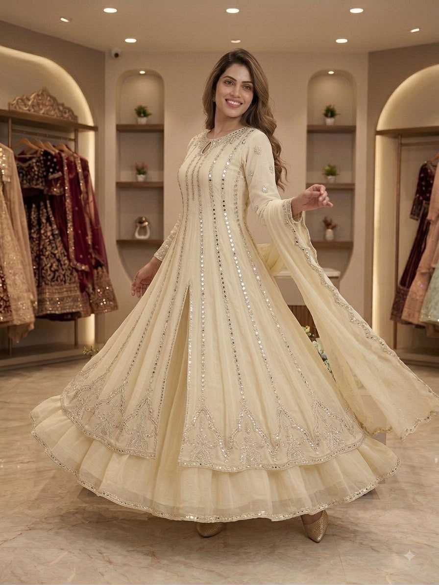 Georgette Embroidery Gown 2138