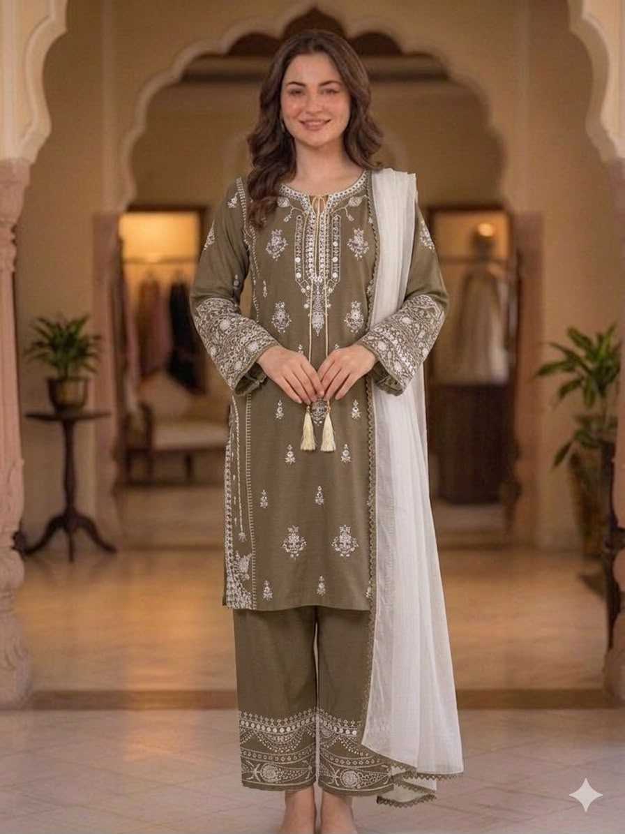 Rayon Embroidery Suit