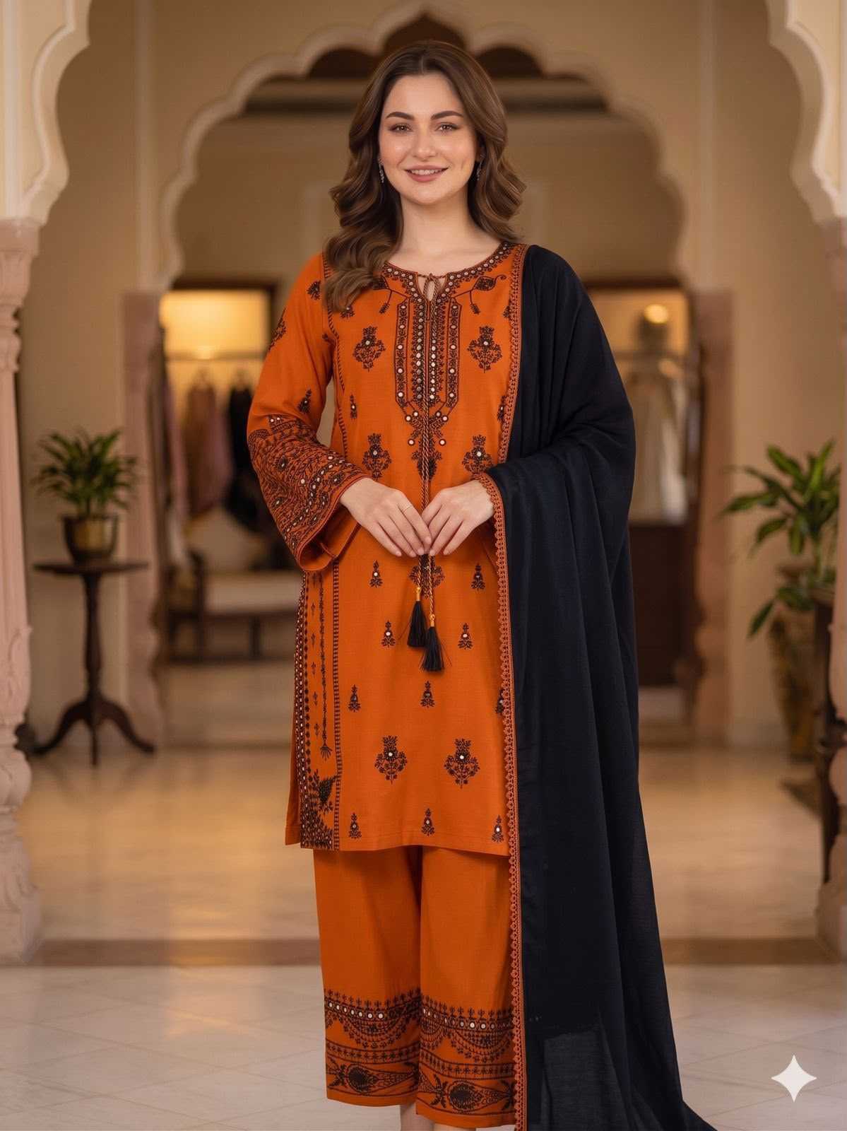 Rayon Embroidery Suit