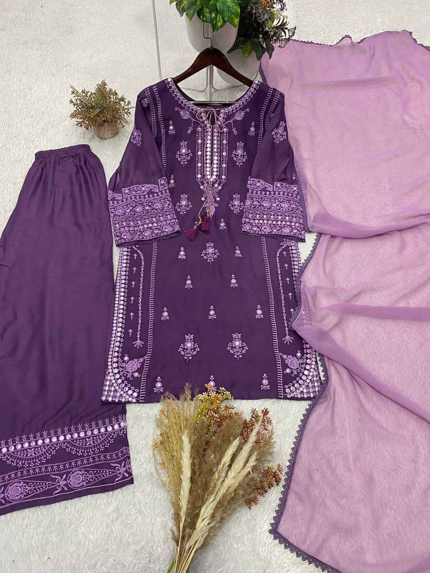 Rayon Embroidery Suit