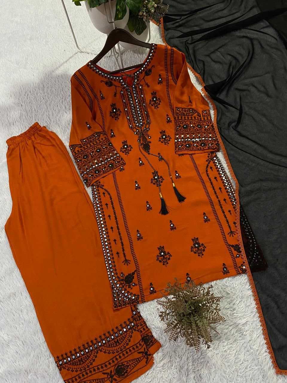Rayon Embroidery Suit