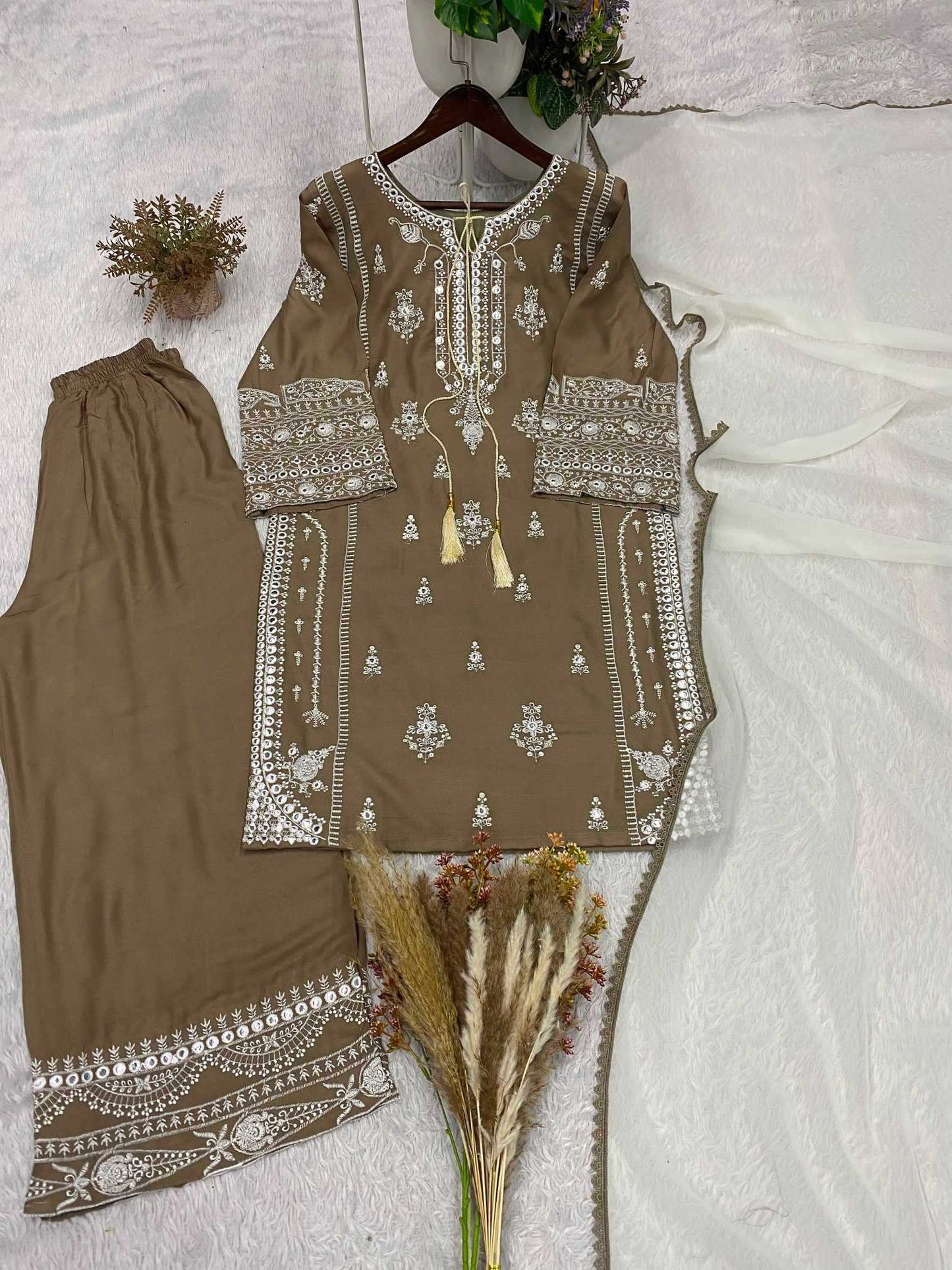 Rayon Embroidery Suit