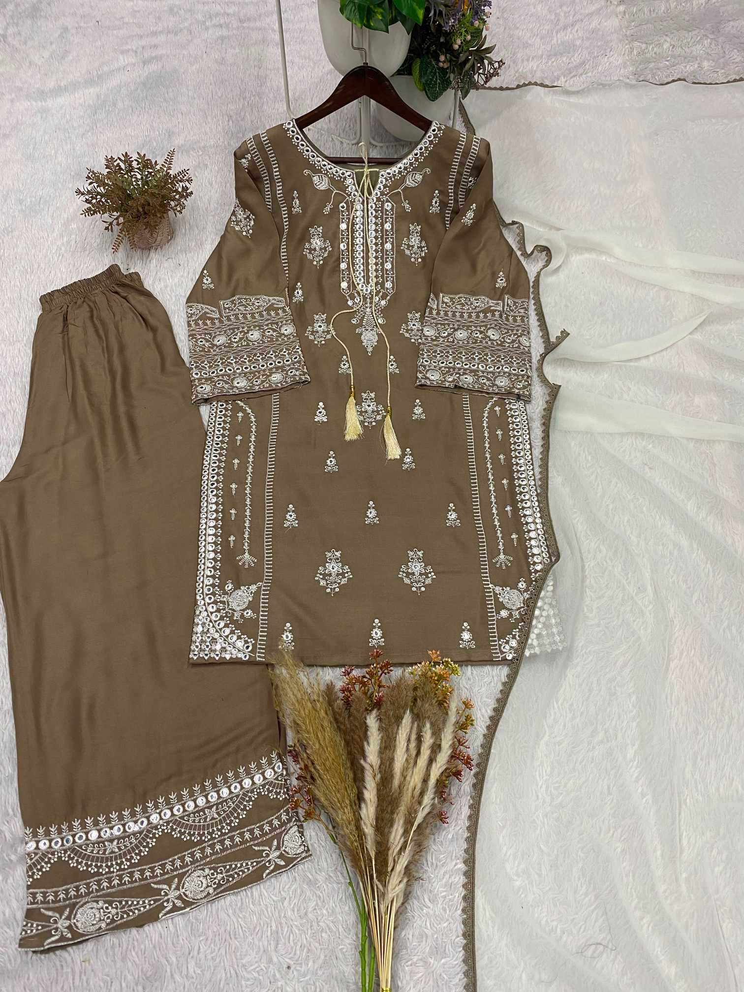 Rayon Embroidery Suit