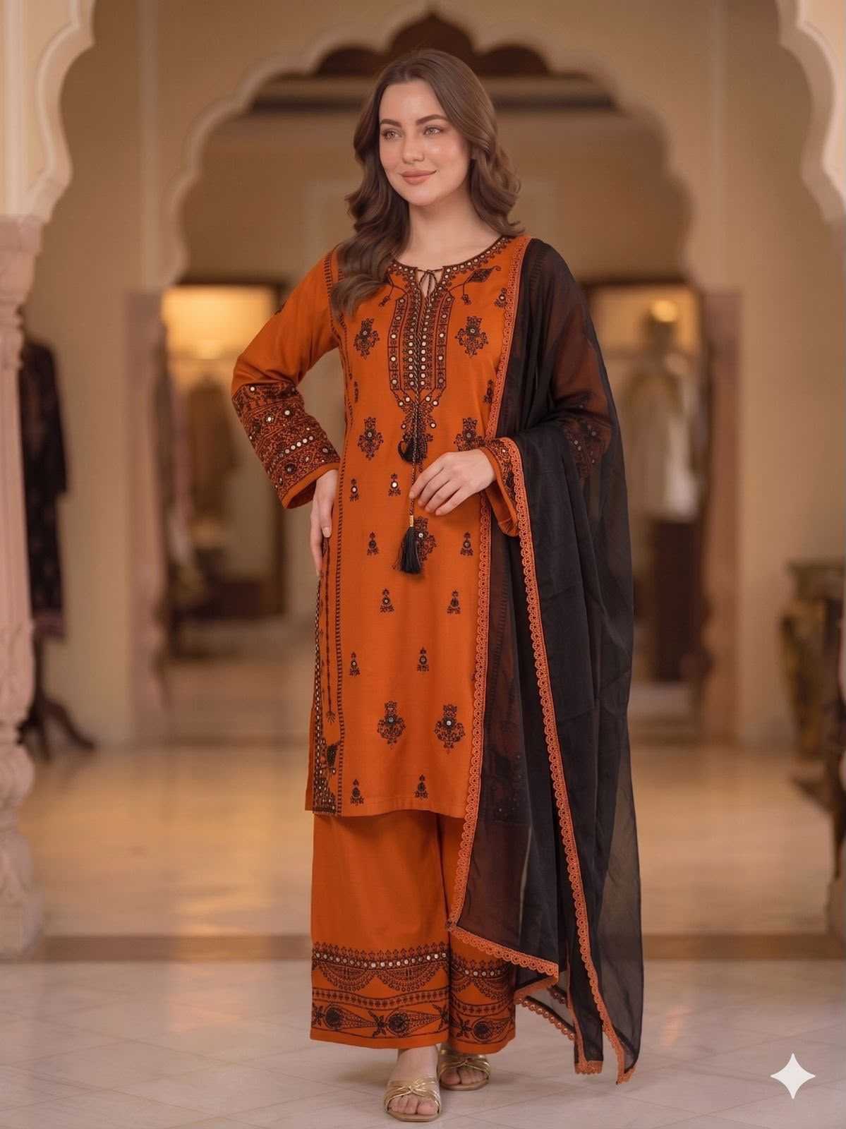 Rayon Embroidery Suit