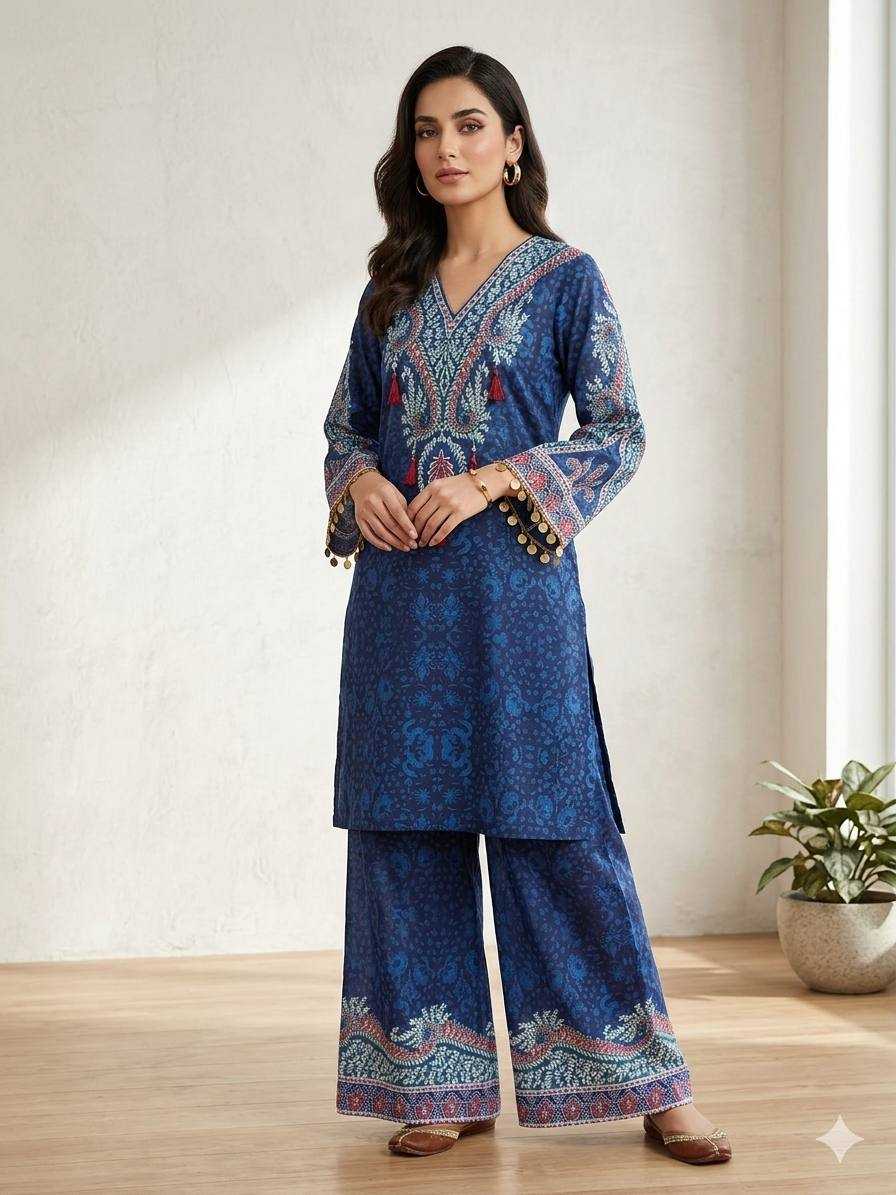 Crepe Silk Printed Suit